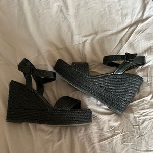 Mango total black espadrilles. Size 8 US / 39 EU. Perfect condition